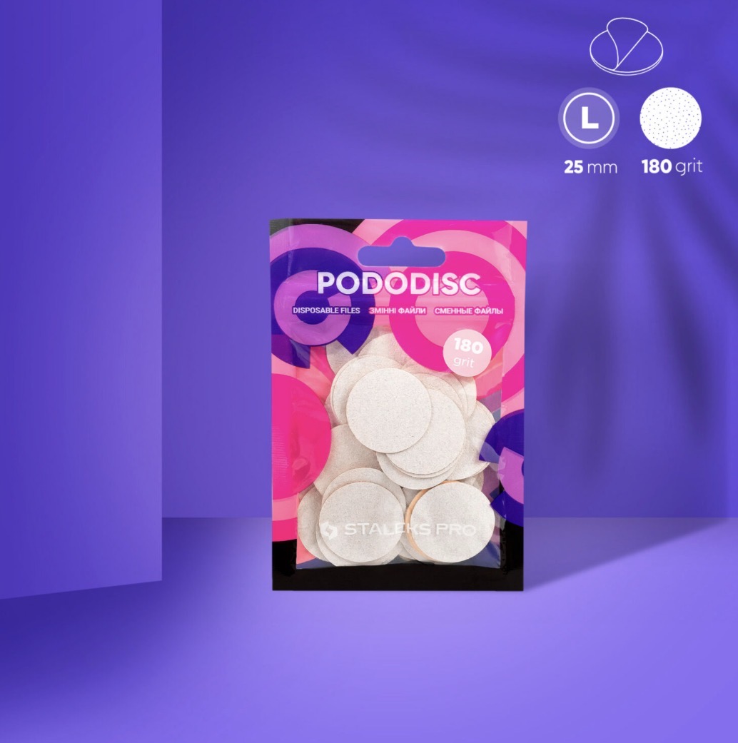 Limas repuesto pododisc L #180 25mm 50pcs Staleks