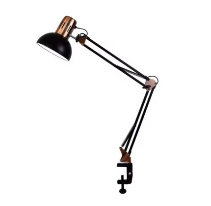 Lampara de mesa de manicura (negro con bronce)