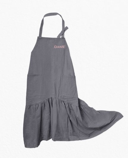 Mandil o delantal negro (gris) Dans