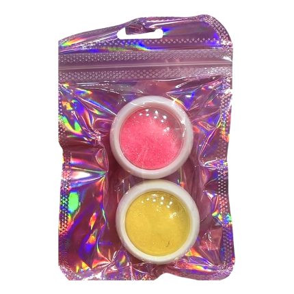 Efecto azucar rosado y amarillo
