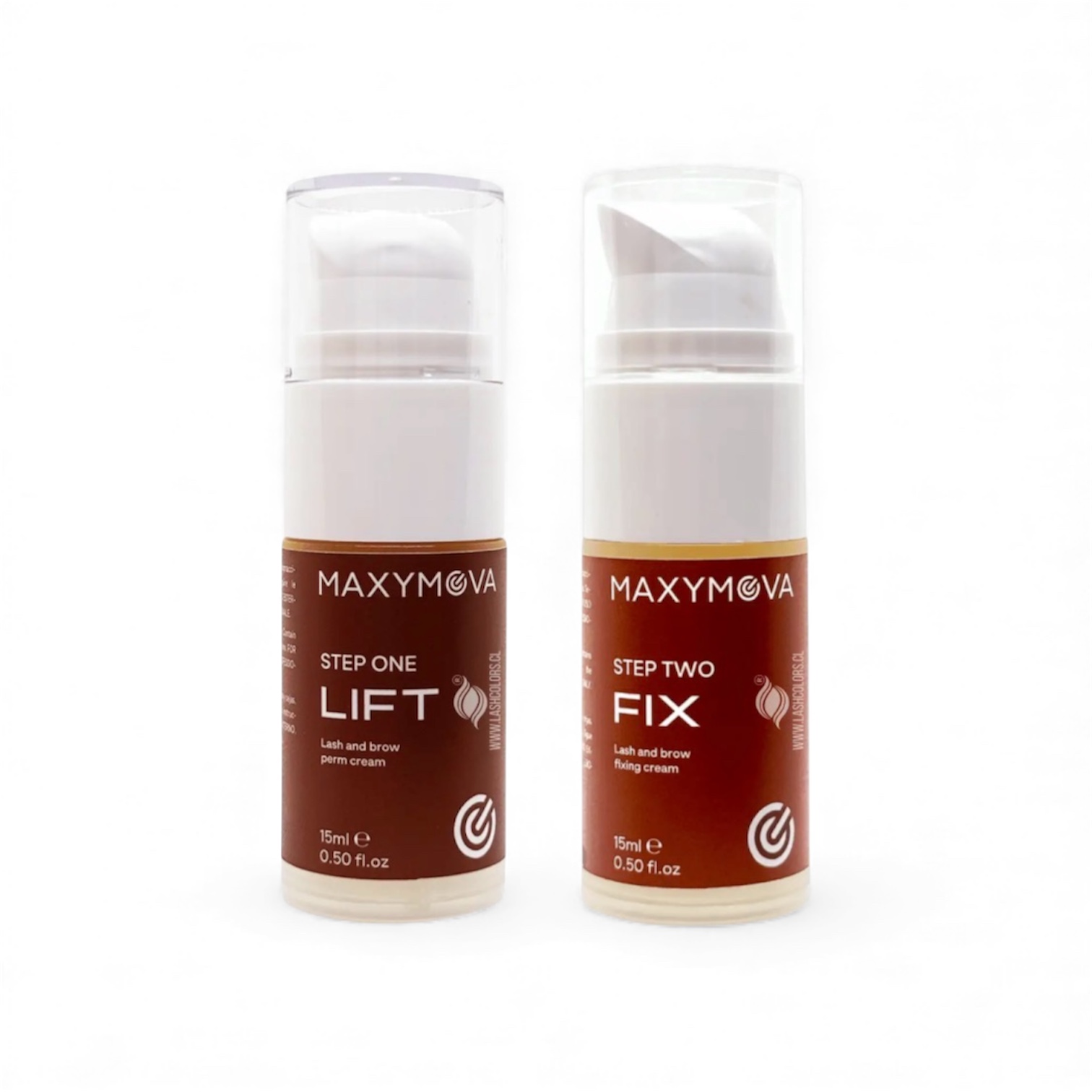 Paso 1 y 2 lifting de pestañas frasco 15ml Maxy Mova