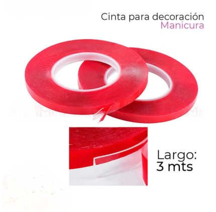 Cinta doble contacto para manicure