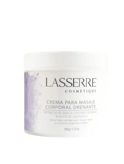 Crema para masaje corporal drenante 500g Lasserre
