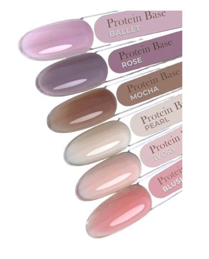 Protein Base, Base Rubber 15ml (Ballet, Rose, mocha, pearl, ivory blush) Super Cystal Pure gel