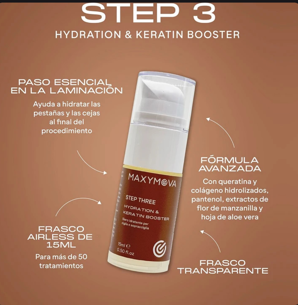 Paso 3 keratin Booster 15ml Maxy Mova - Imagen 2