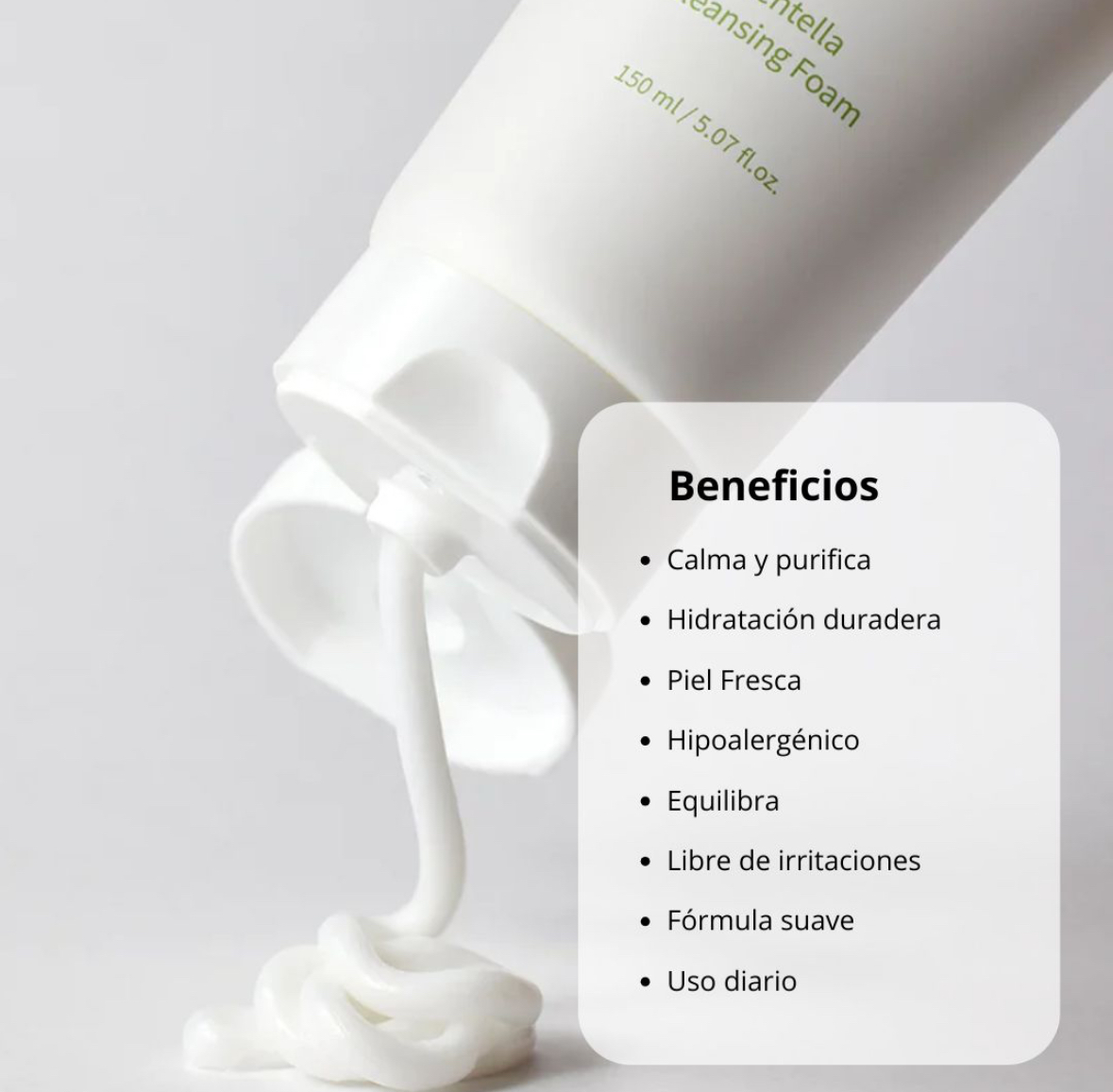 Mixsoon Limpiador “Centella Cleansing Foam” 150ml - Imagen 4