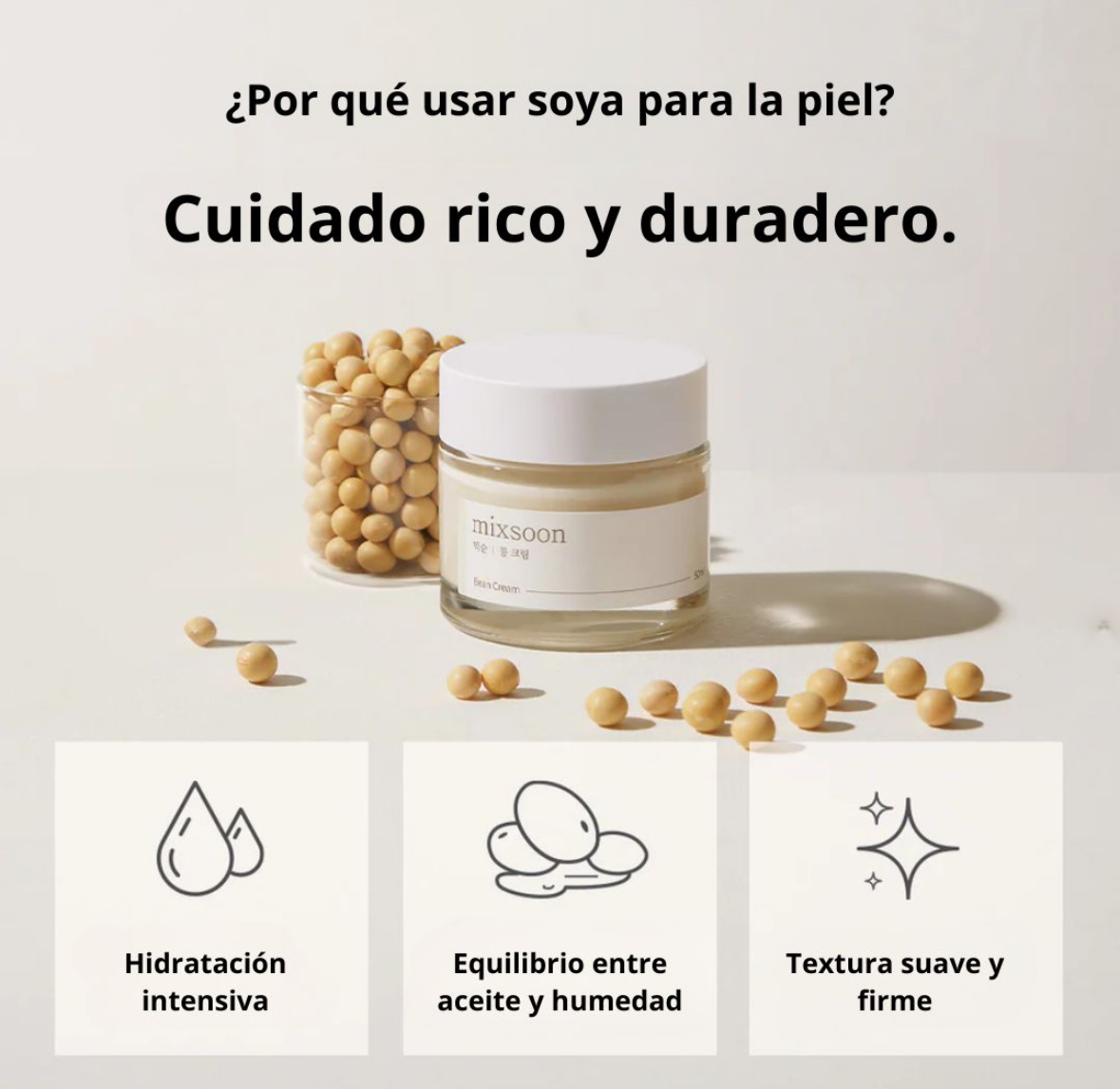 Mixsoon Crema “Bean Cream” 50ml Mixsoon - Imagen 3