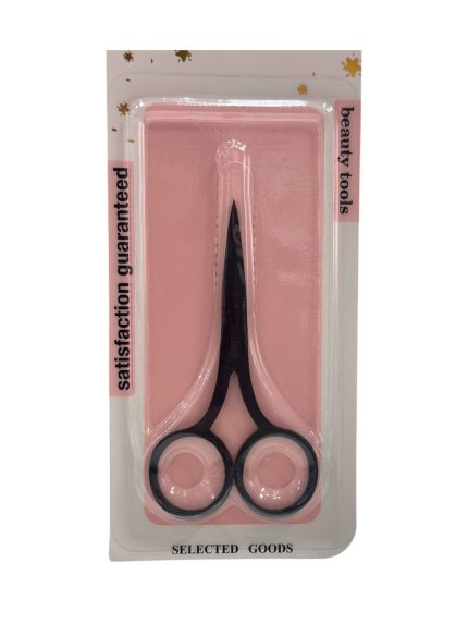 Tijera recta para cejas negra