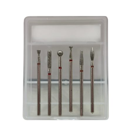 Set de fresas para manicura cinta roja 6 pcs cod 129 alternativa
