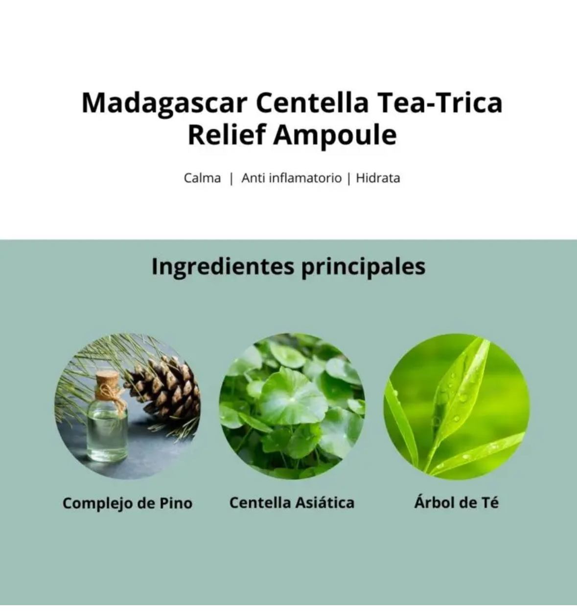 Skin1004 Ampolla “Madagascar Centella Tea-Trica Relief Ampoule” - Imagen 2