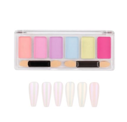 Paleta de Efectos Aurora 6 colores  y mix Nail Pro