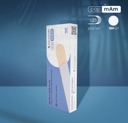 Limas 180grit PAPMAM Blanca con Bases de Madera (25u)  Staleks