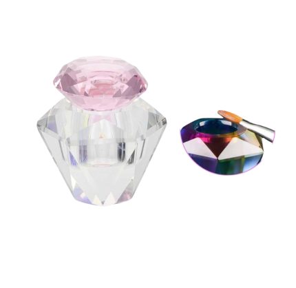 Vaso Dappen elegante con tapa de vidrio