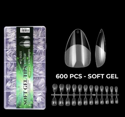 Tips soft gel (Almendra small) 600 pcs