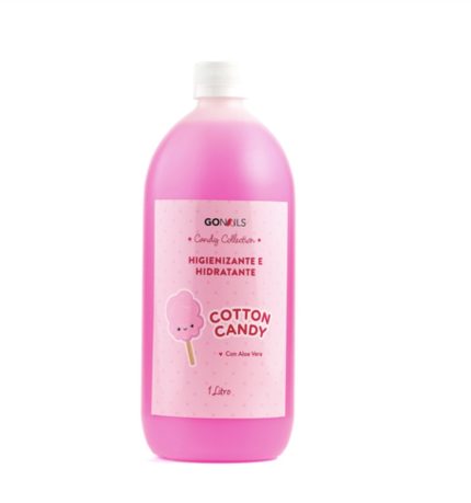 Higienizante e hidratante con fragancia Cotton Candy  (con aleo vera) 1 Litro Go Nails