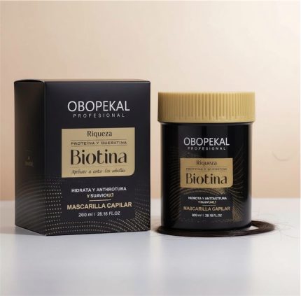 Mascarilla capilar Biotina (Proteina y queratina) antirotura y suavidad 800ml Obopekal