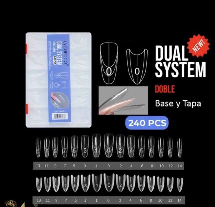 Caja de tips Dual system doble Small Almond (Sandwinch) 240 pcs