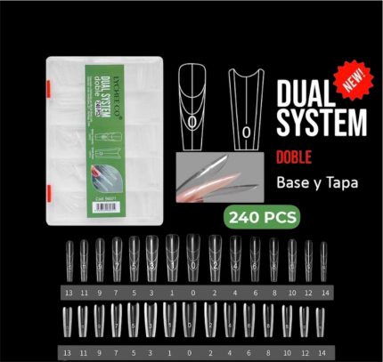 Caja de tips Dual system doble Coffin (Sandwinch) 240 pcs