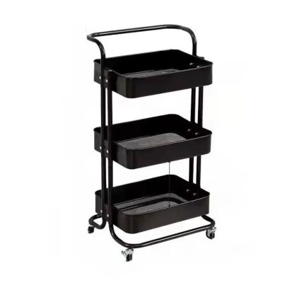 Carrito Organizador metalico (Negro) 3pcs
