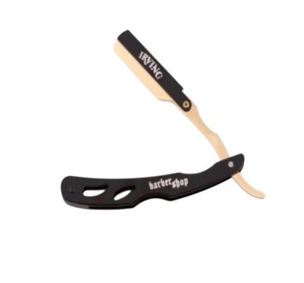 Navajin para barberia de Gillete negro dorado
