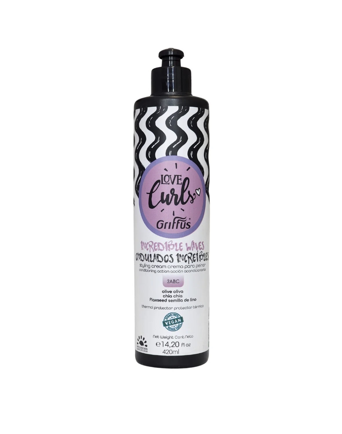 Crema Para Peinar Love Curls Ondas Increíbles 2abc 420ml Griffus |