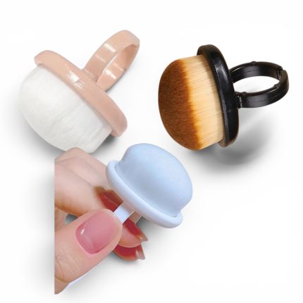 Brocha quita polvo mini con anillo