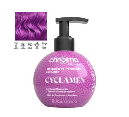 Mascarilla de tratamiento con color Cyclamen 250g Chroma Barcelona