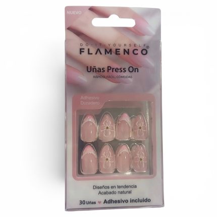 Uñas Press on cat eyes flores con relieve